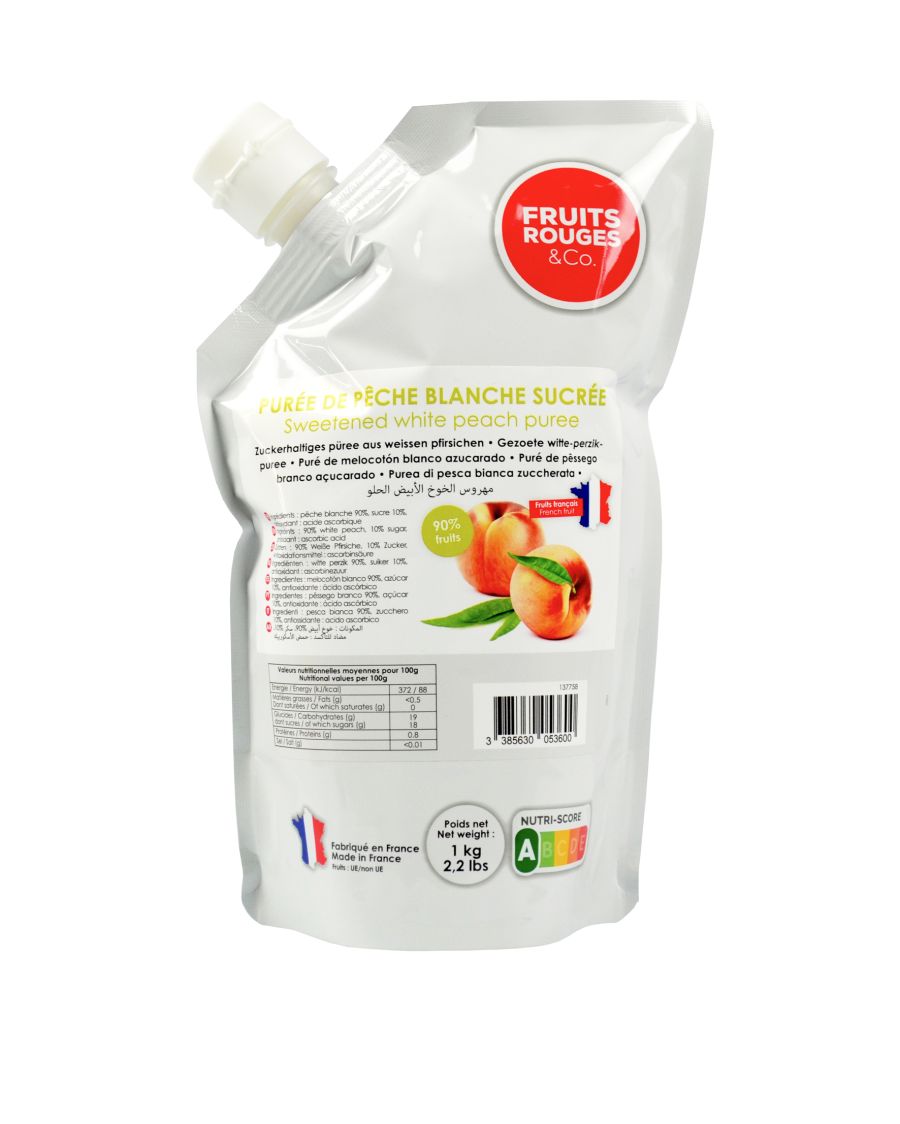 Purée de pêche blanche